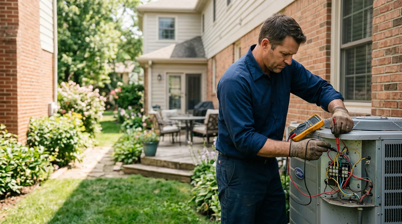 HVAC technician working near Amonate, VA